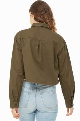 Forever 21 Cropped Twill Shirt