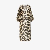 Thumbnail for your product : Ganni Leopard Print Midi Dress