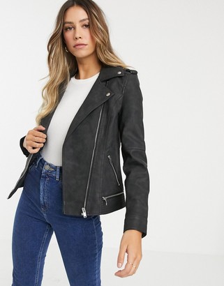 Vero Moda faux leather biker jacket