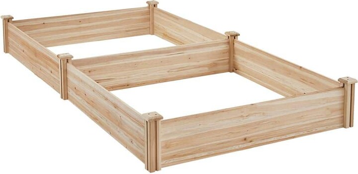 Wooden Raised Garden Bed Separate Planting Space Patio Yard Greenhouse