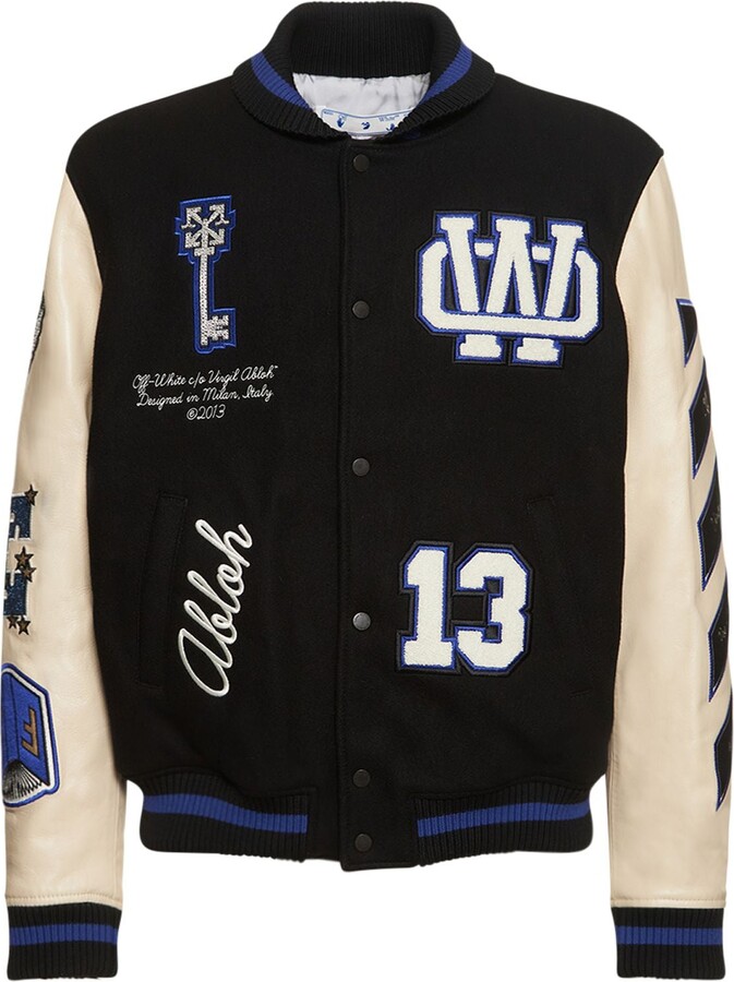 Theory Varsity Jacket in Leather & Suede - ShopStyle