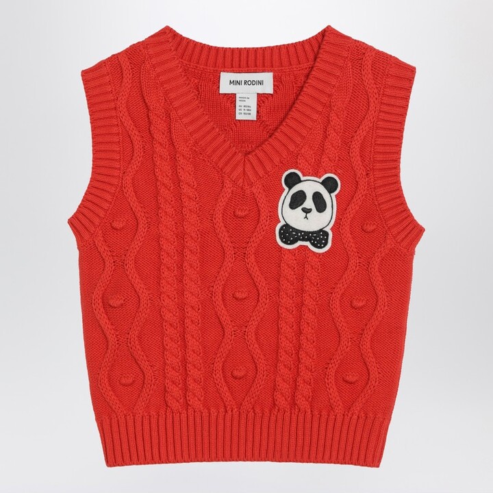 Red Panda cable knit slipover
