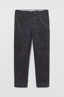 H&M Regular Fit Corduroy Pants - Gray