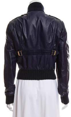 Gucci Long Sleeve Leather Jacket