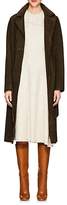 Thumbnail for your product : Barneys New York Women's Suede High-Waisted Trench Coat - Olive