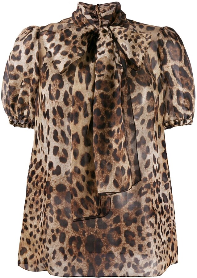 Short Sleeve Leopard Blouse | Shop the world's largest collection 