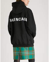 Balenciaga Logo-print cotton-jersey hoody