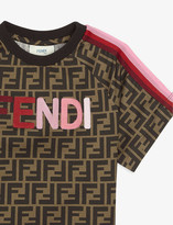 Thumbnail for your product : Fendi Monogram logo-detail cotton T-shirt 4-14 years