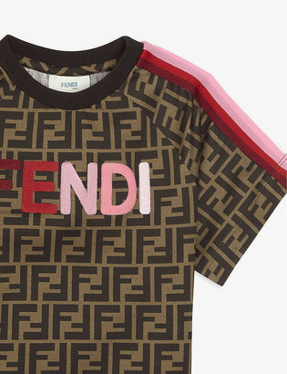 Fendi Monogram logo-detail cotton T-shirt 4-14 years