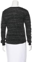 Thumbnail for your product : Rebecca Taylor Lace-Trimmed Striped Sweatshirt