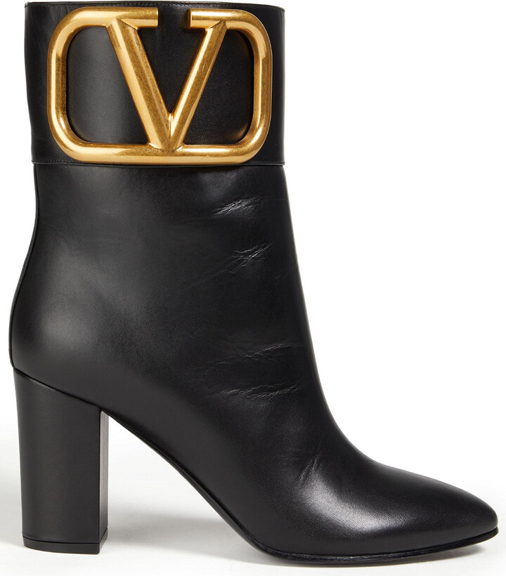 Valentino Garavani VLOGO leather ankle boots