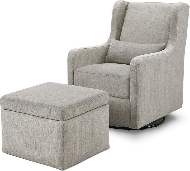 DaVinci Carter's by Adrian Swivel Glider with Storage Ottoman
