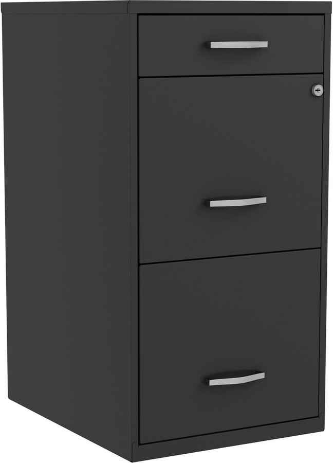 Hirsh Space Solutions 18" Deep 3 Drawer Metal File Black