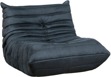 Corrigan Studio Modern Charcoal Microfiber Chair - Button Detail 39\