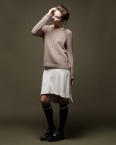 Thumbnail for your product : Brunello Cucinelli Sequined Stretch-Cashmere Raglan-Sleeve Sweater