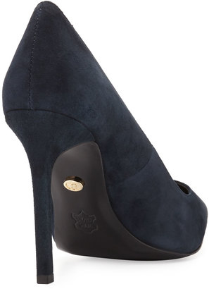 Charles David Caterina Suede Point-Toe Pump, Navy