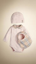 Thumbnail for your product : Burberry Cotton Three-Piece Bodysuit Gift Set