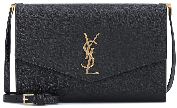 uptown small leather clutch