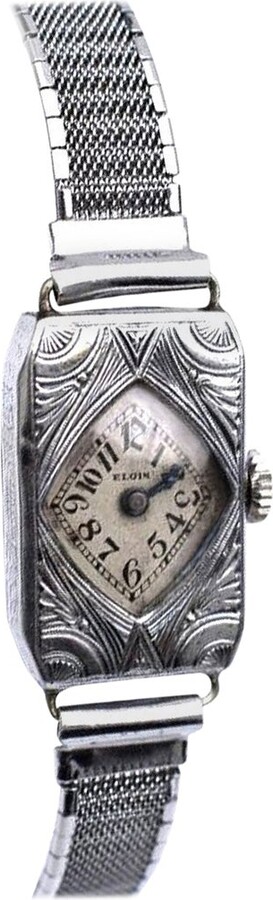 Elgin Clocks Art Deco Ladies Wrist Watch By Elgin, Fully Serviced, C1934
