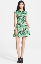 Thumbnail for your product : Carven Camo Print Cotton Shirtdress