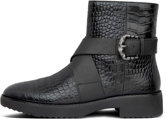 bamboo black ankle boots