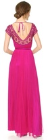 Thumbnail for your product : Catherine Deane Vitalia Open Back Cap Sleeve Gown
