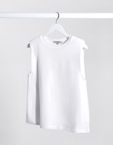 Thumbnail for your product : AllSaints Coni tank top with shoulder pads in white