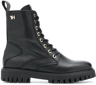 tommy hilfiger lace up ankle boots