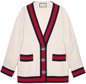 Gucci Oversize tweed cardigan jacket