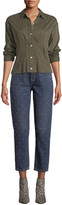 Thumbnail for your product : Current/Elliott The Vintage Cropped Slim Studded Jeans