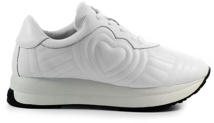Love Moschino Quilted White Sneaker - ShopStyle