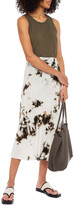 Thumbnail for your product : Stateside Tie-dyed Washed-cupro Midi Skirt