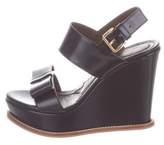 Thumbnail for your product : Marni Bow-Accented Wedge Sandals