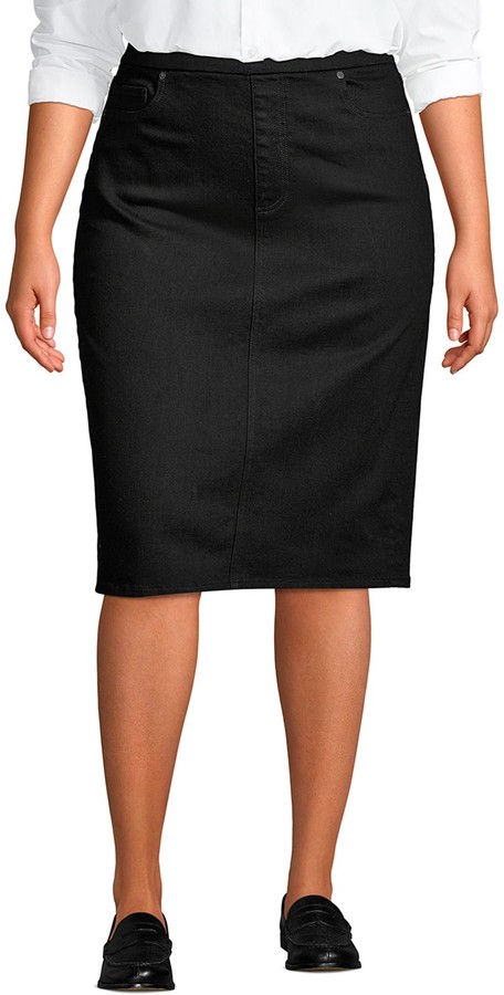 pull on denim pencil skirt