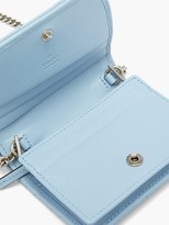 Thumbnail for your product : Gucci GG Marmont Chain-strap Leather Wallet - Light Blue