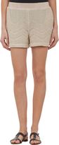 Thumbnail for your product : Barneys New York Embroidered Mesh Overlay Shorts-Gold