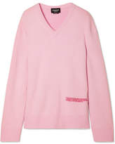Thumbnail for your product : Calvin Klein Embroidered Wool And Cotton-blend Sweater