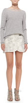 Thumbnail for your product : Tibi Double-Clasp Pony Textured Miniskirt