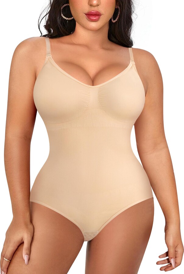 Irisnaya Women Slimming Bodysuits Shapewear Tops Tummy Control Body Shaper  Spaghetti Strap Camisole Leotards Bodycon Jumpsuit - beige -  3X-Large/4X-Large - ShopStyle