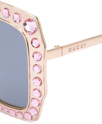 Gucci Oversized acetate glitter sunglasses