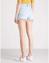 Thumbnail for your product : 7 For All Mankind Distressed stretch-denim shorts