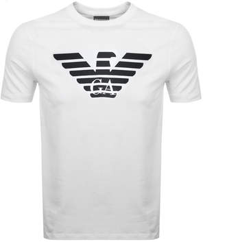 Giorgio Armani Emporio Crew Neck Logo T Shirt White