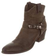 Thumbnail for your product : Sartore Distressed Suede Ankle Boots