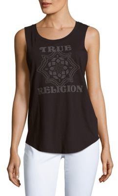 True Religion Logo-Print Sleeveless Tee