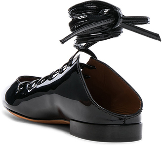 Givenchy Patent Leather Lace Up Mules