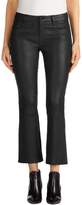 Thumbnail for your product : Selena Mid-Rise Cropped Boot Cut in Black Leather