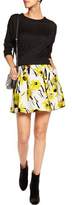 Thumbnail for your product : Alice + Olivia Connor Pleated Printed Cotton And Silk-Blend Mini Skirt