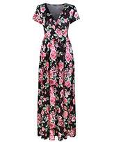 Thumbnail for your product : STYLEWORD Women's Summer V Neck Floral Maxi Long Dress