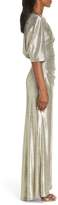 Thumbnail for your product : Eliza J Metallic Cape Gown