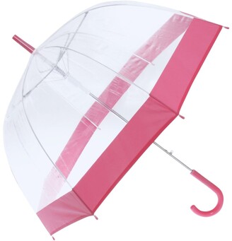 Universal Textiles Womens/Ladies Dome Transparent Walking Umbrella (Pink) (See Description)